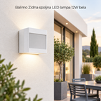Balimo Zidna spoljna LED lampa 12W 560lm 4000K  bela