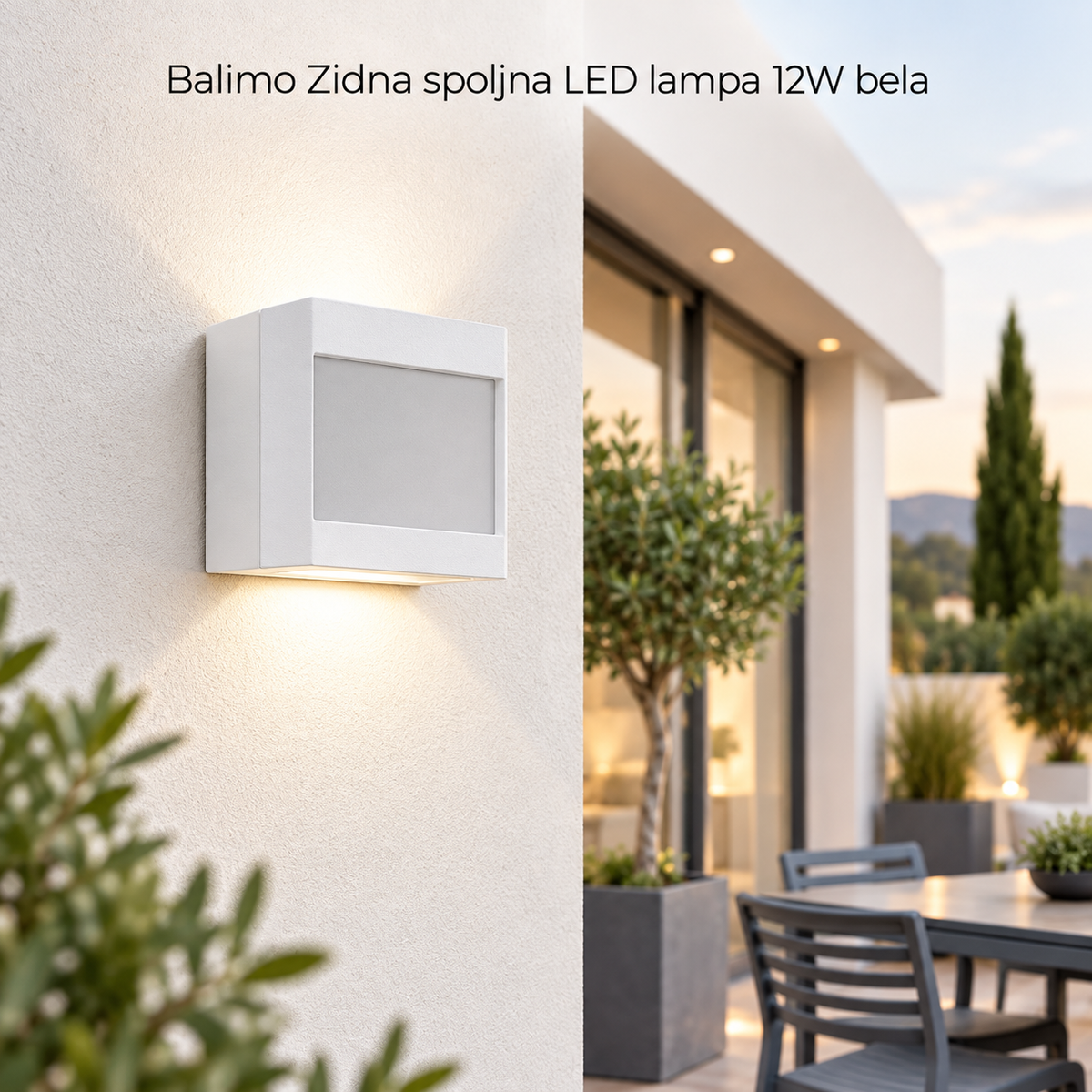 Balimo Zidna spoljna LED lampa 12W 560lm 4000K  bela