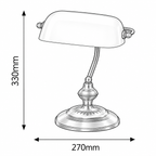 Bank stona lampa E27 bronza zelena