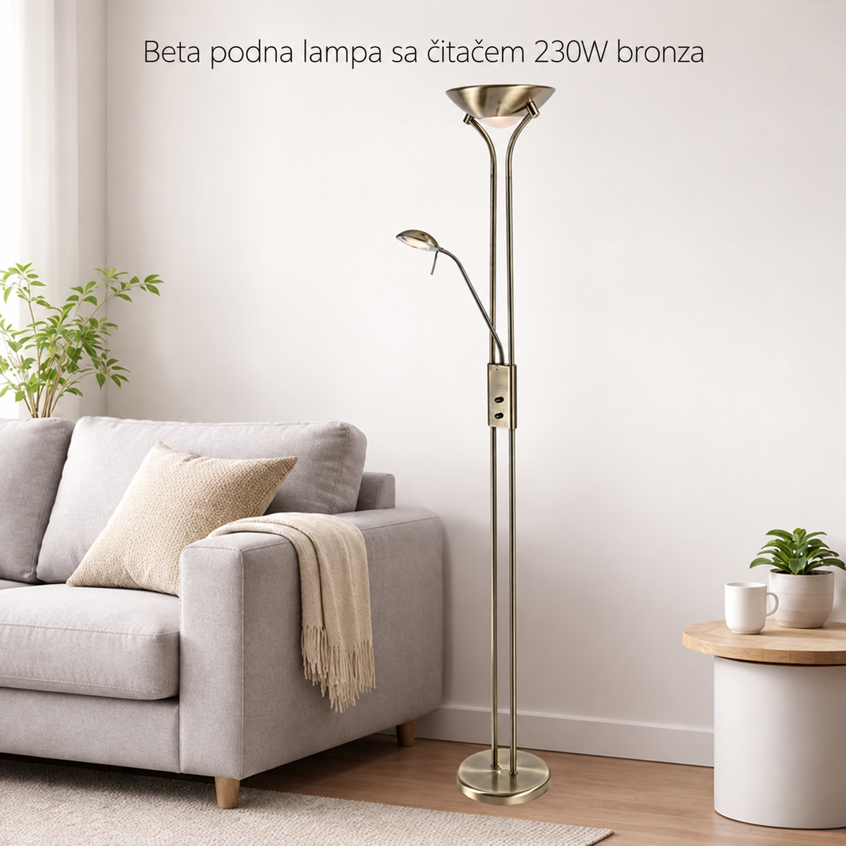 Beta podna lampa sa čitačem 230W bronza