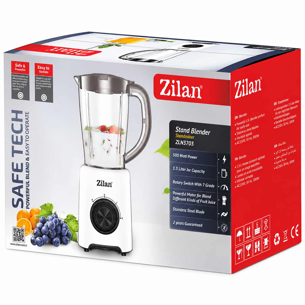Blender, zapremina 1.5 lit, 500 W, beli ZLN3703
