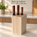 Blok za noževe 260 x 130 x 130 mm