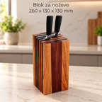 Blok za noževe 260 x 130 x 130 mm