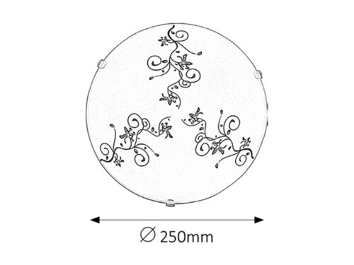 Bloomy plafonjera D25 E27 60W belo