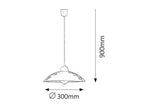 Bloomy visilica D30 E27 60W belo