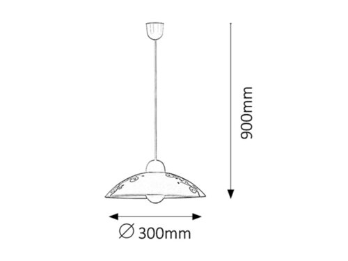 Bloomy visilica D30 E27 60W belo