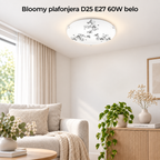 Bloomy plafonjera D25 E27 60W belo