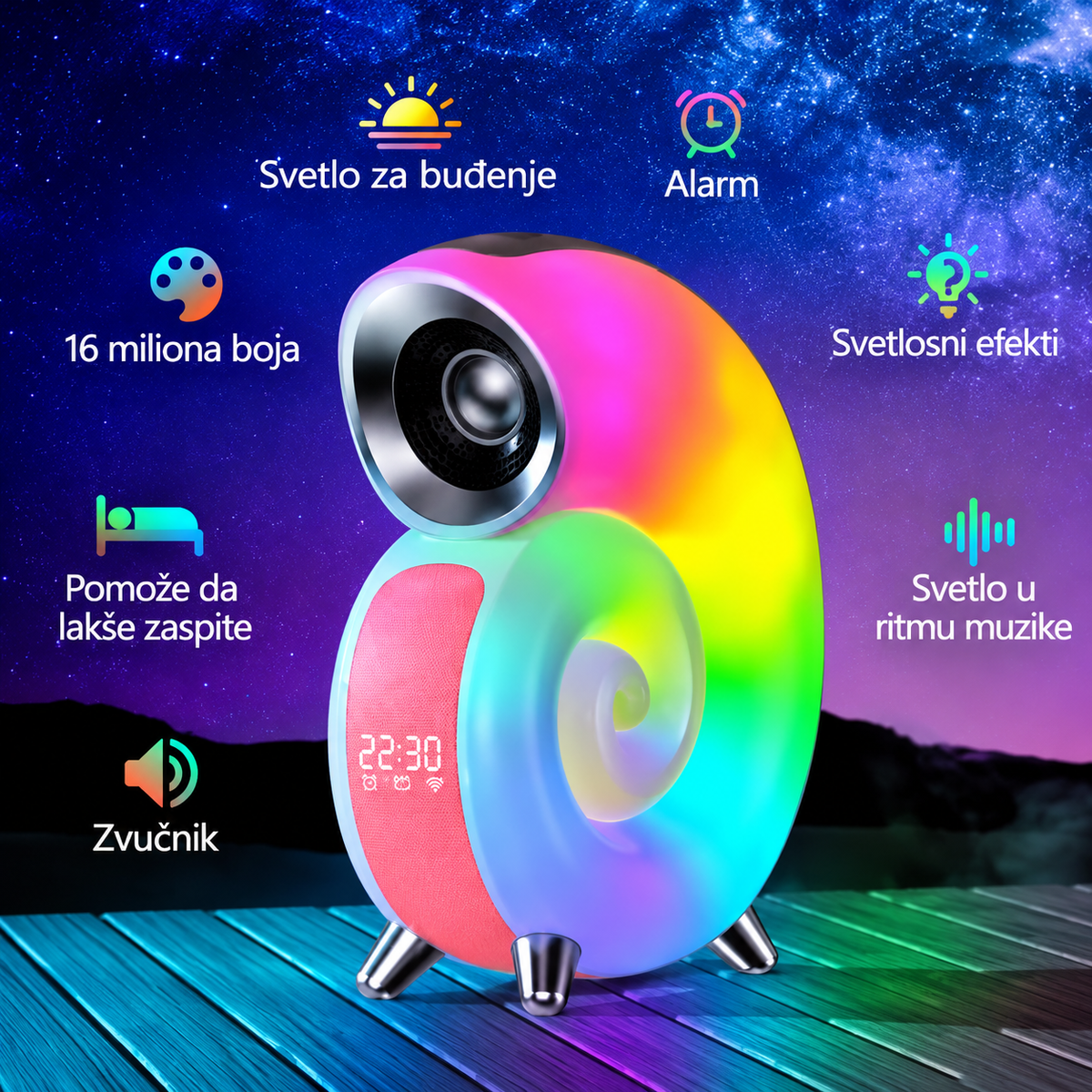 Bluetooth RGB zvučnik crveni 17577-5959RD