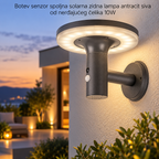 Botev senzor spoljna solarna zidna lampa antracit siva od nerđajućeg čelika 10W