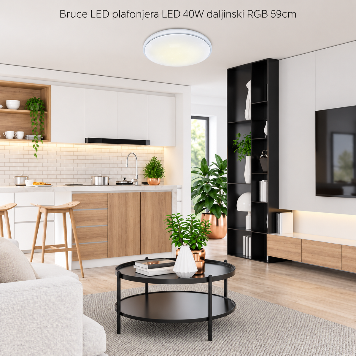 Bruce LED plafonjera LED 40W daljinski 59cm