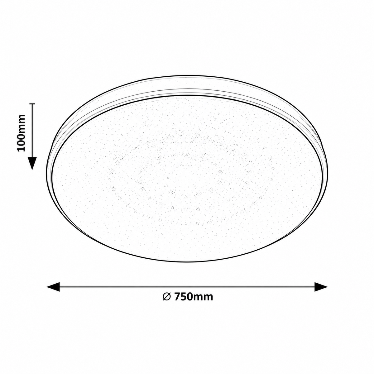Bruce LED plafonjera LED 60W daljinski  RGB 75cm