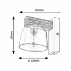 Cardamom zidna lampa E14 1x40W mat crna