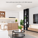 Ceilo plafonjera bela 48cm LED 38W daljinski