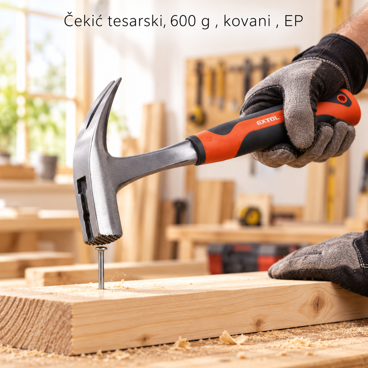 Čekić tesarski, 600 g , kovani , EP