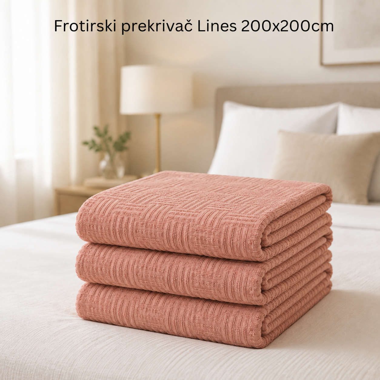 Frotirski prekrivač Lines 200x200cm