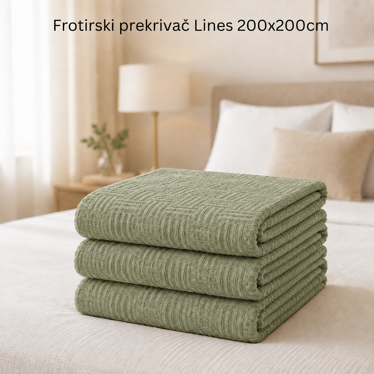 Frotirski prekrivač Lines 200x200cm
