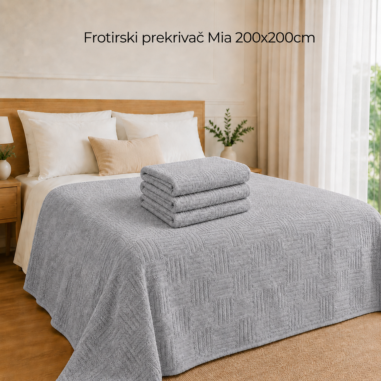 Frotirski prekrivač Mia 200x200cm