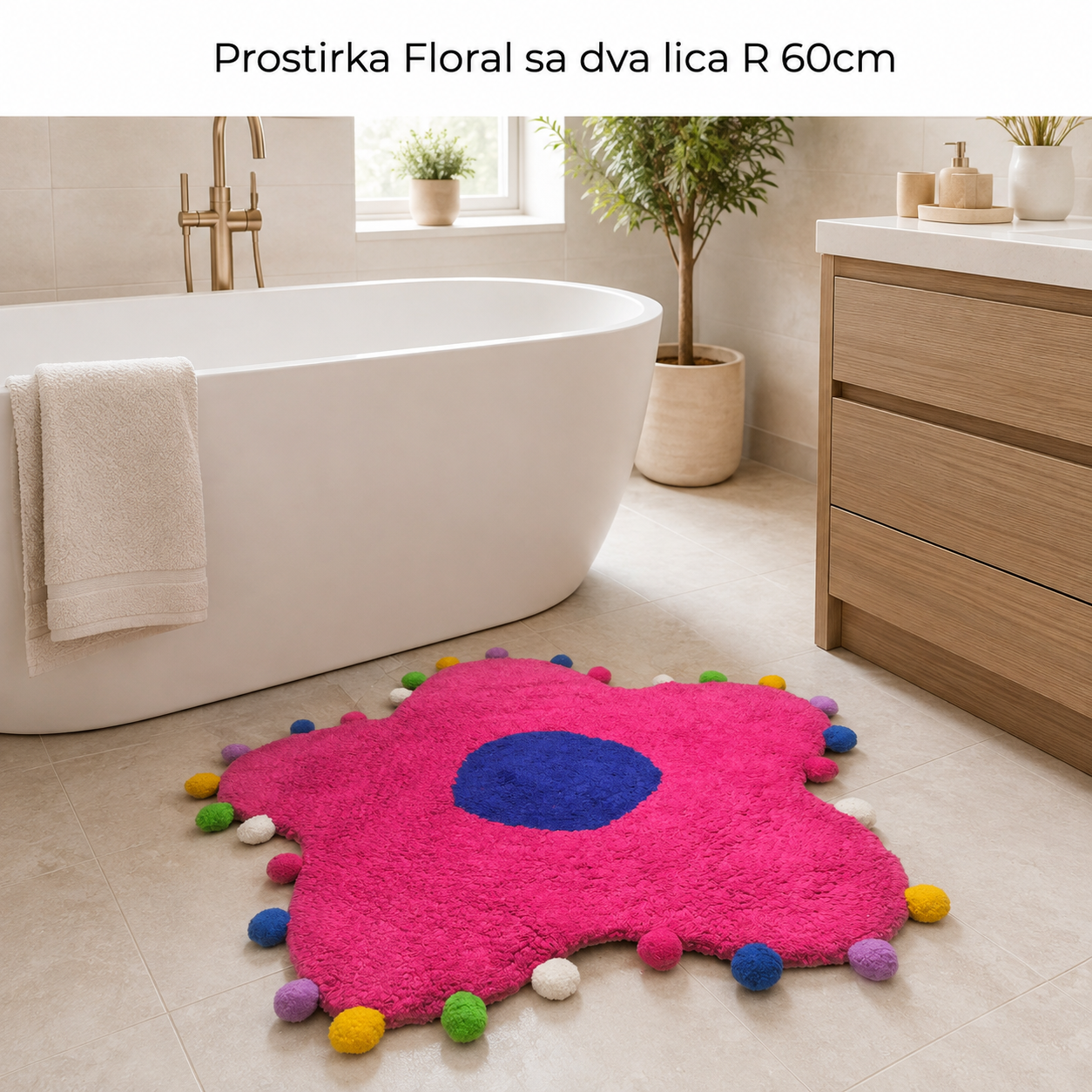 Prostirka Floral sa dva lica R 60cm