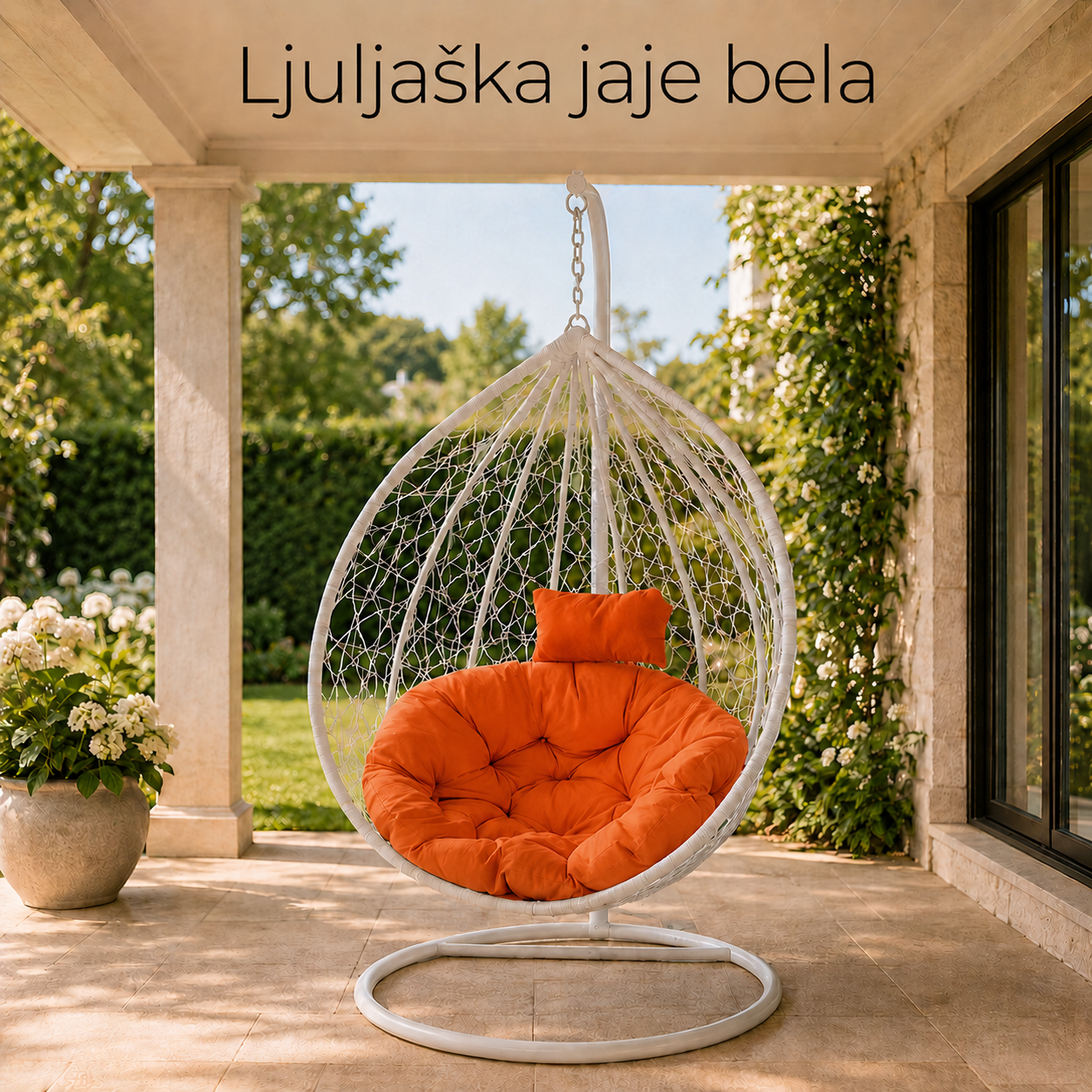 Ljuljaška jaje bela