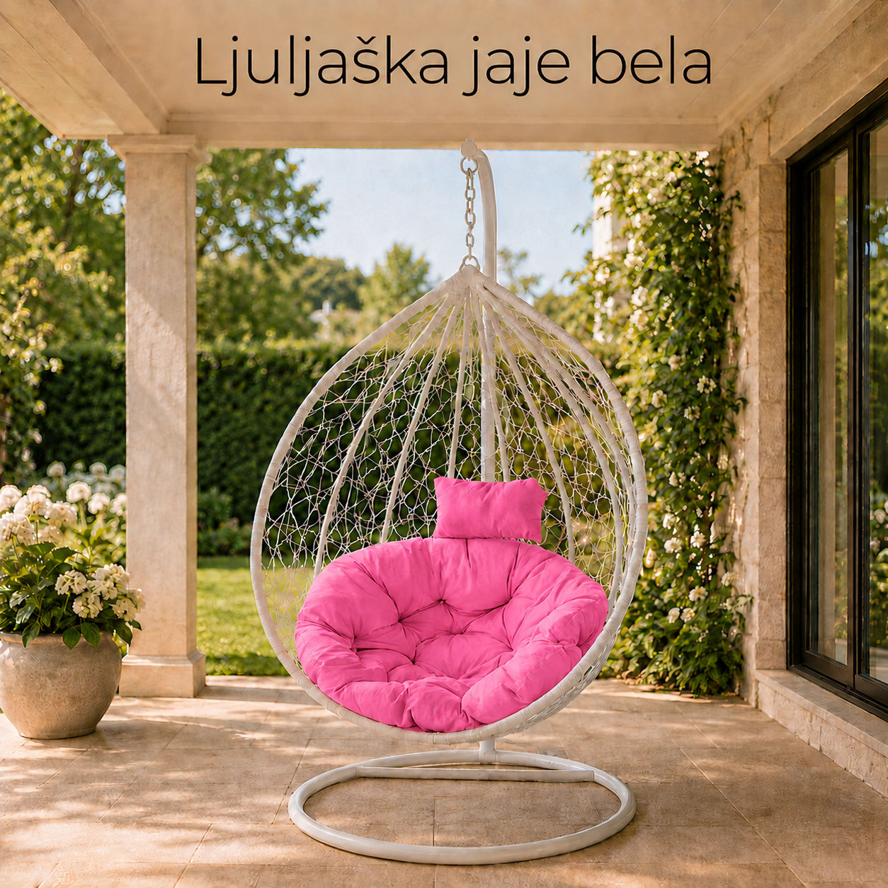 Ljuljaška jaje bela