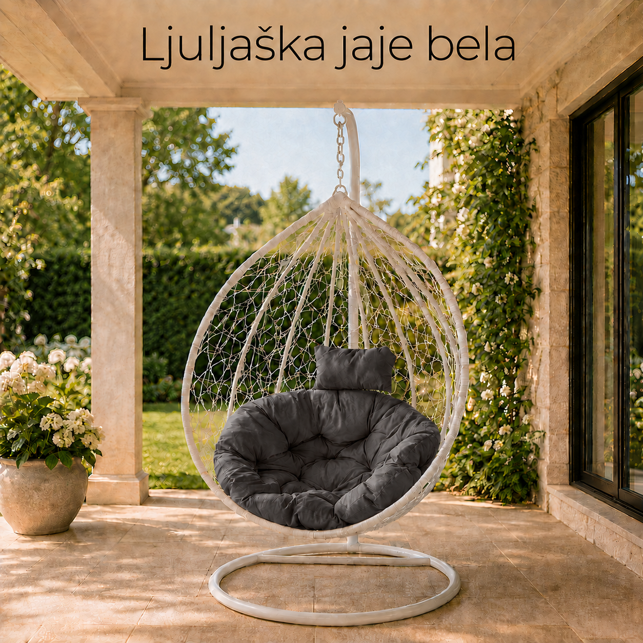 Ljuljaška jaje bela