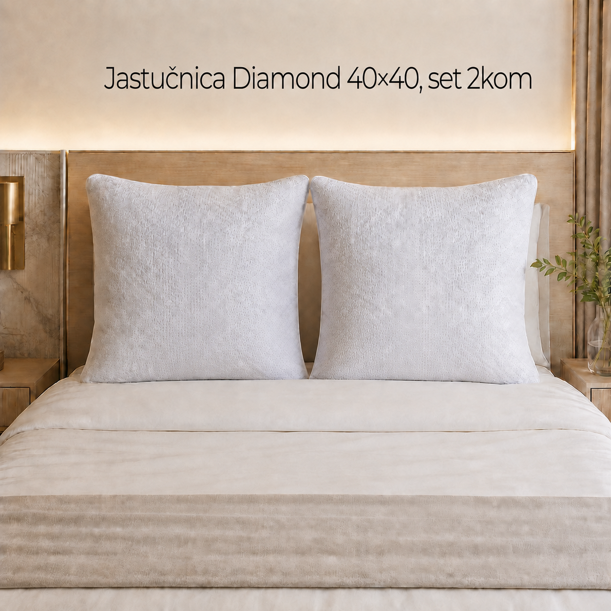 Jastučnica Diamond 40×40, set 2kom
