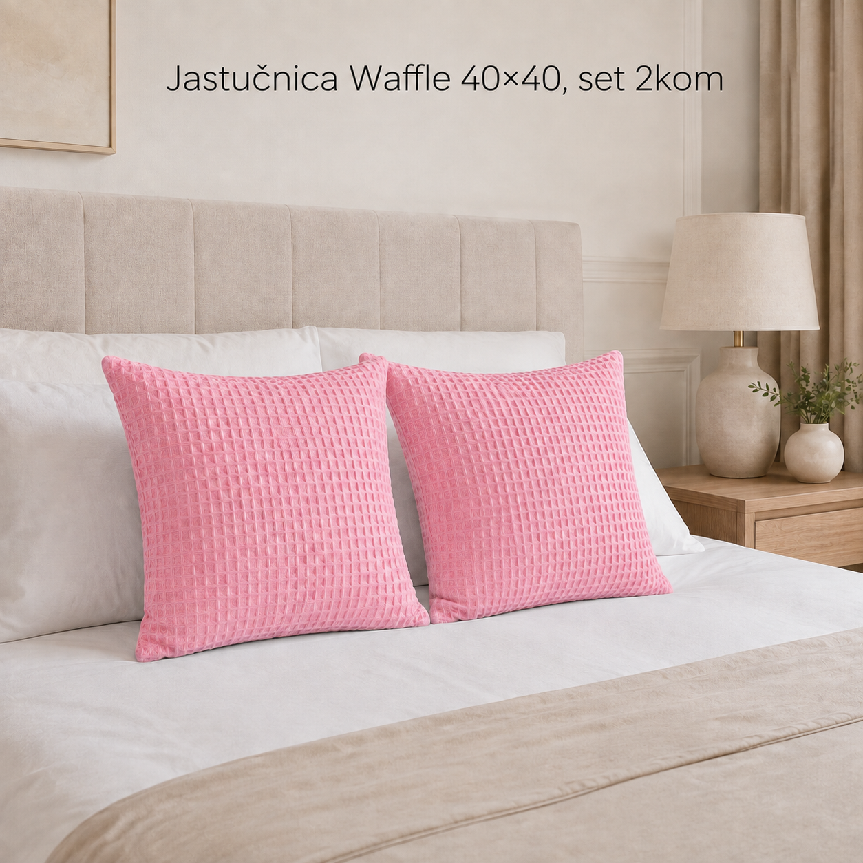Jastučnica Waffle 40×40, set 2kom