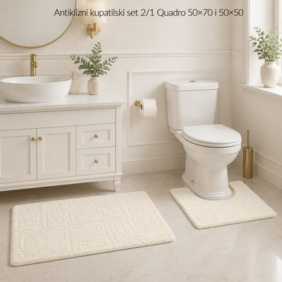 Antiklizni kupatilski set 2/1 Quadro 50×70 i 50×50