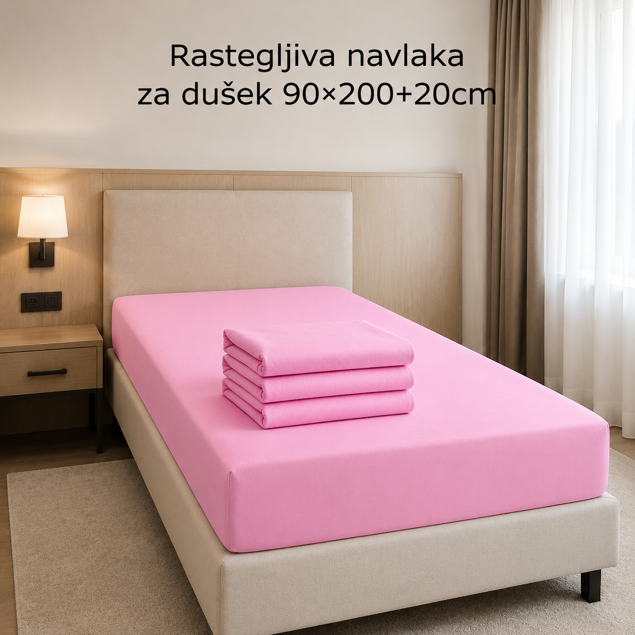 Rastegljiva navlaka za dušek 90×200+20cm