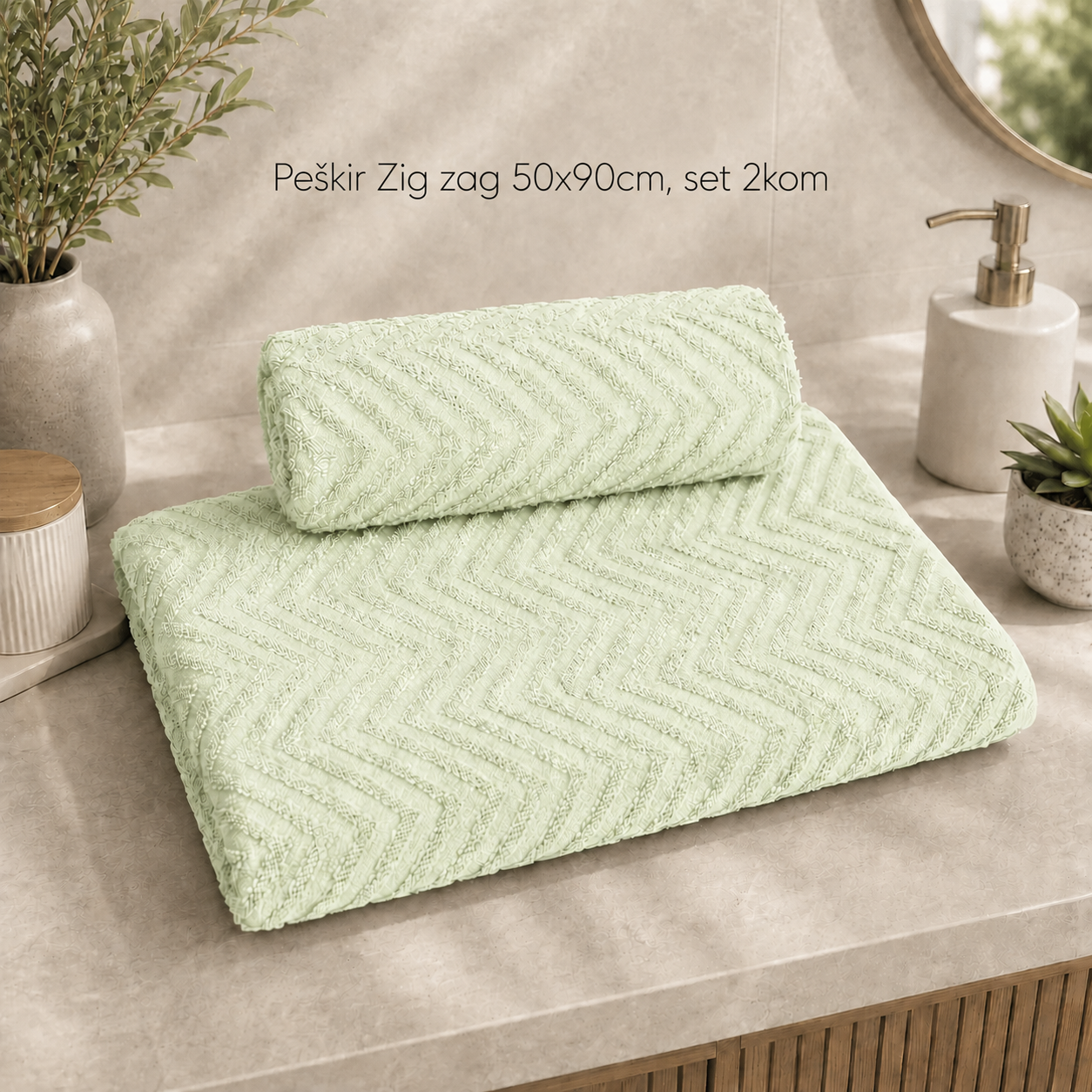 Peškir Zig zag 50x90cm, set 2kom