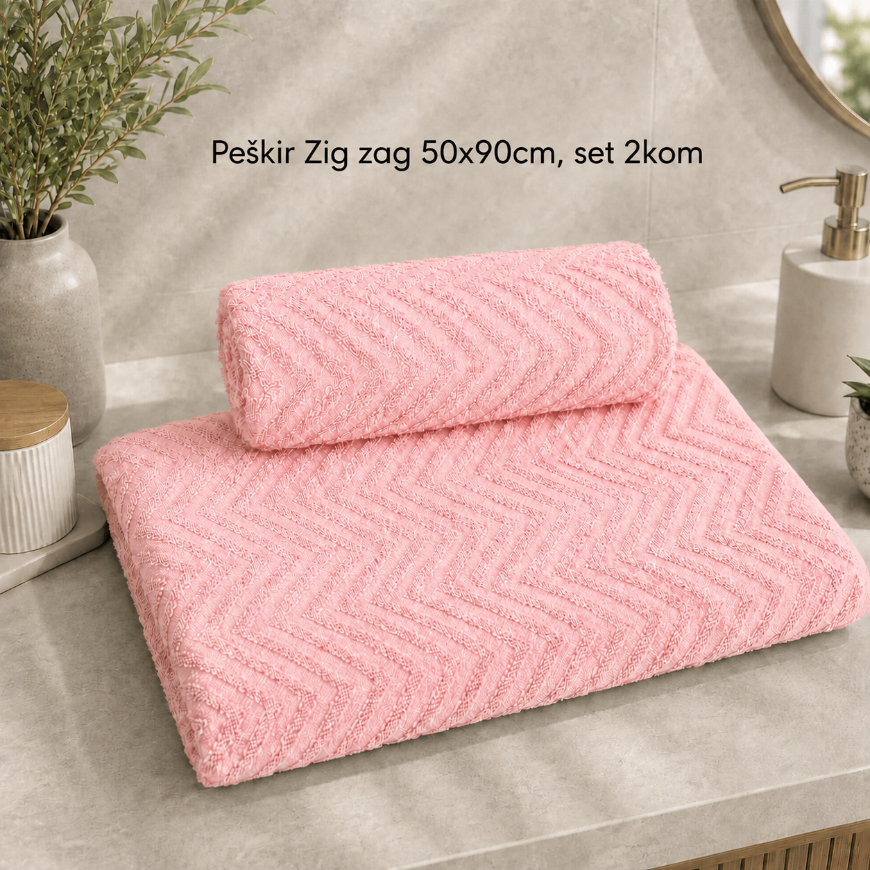 Peškir Zig zag 50x90cm, set 2kom
