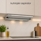 Aspirator Davoline TELESCOPIC HOOD ESSE GREY/INOX
