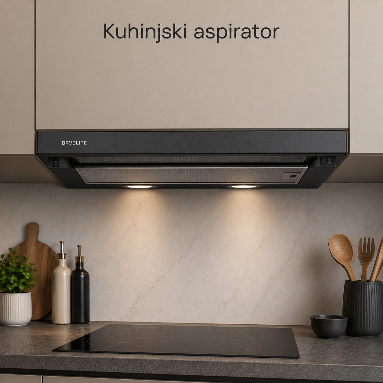 Aspirator Davoline DELTA BLACK 60cm