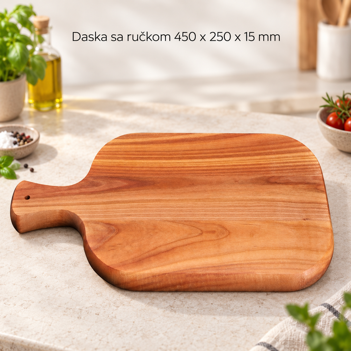 Daska sa ručkom   450 x 250 x 15 mm