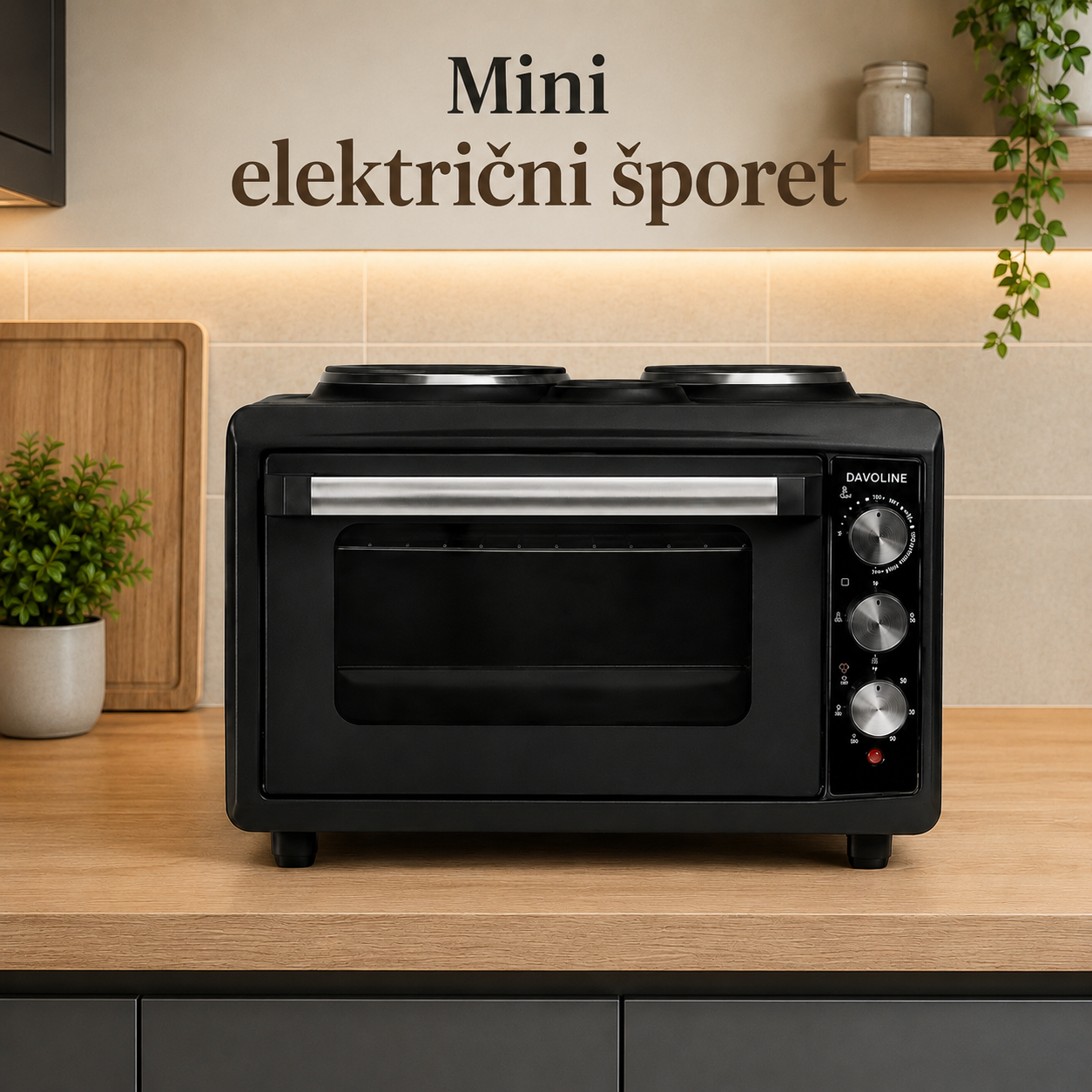 Mini električni šporet Davoline FORNETTO 3802 EM/BL