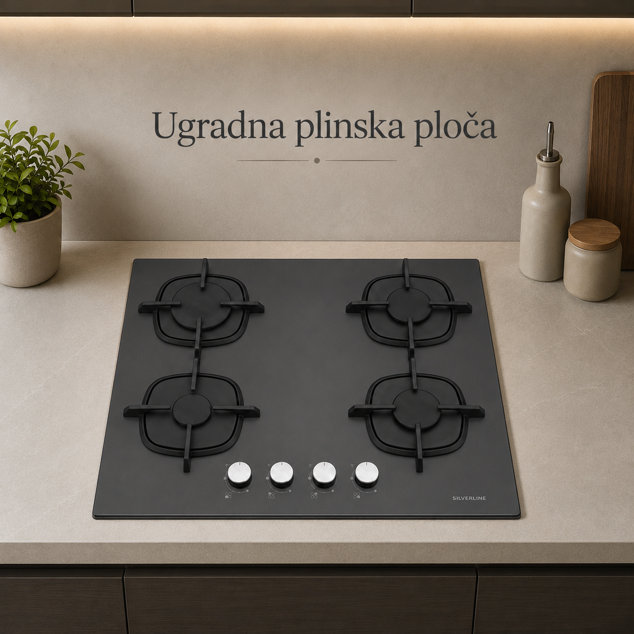 Ugradna plinska ploča Davoline GGDS 400 BLACK
