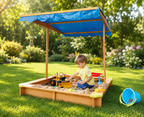 KINDER HOME Dečiji drveni peščanik KINDER HOME, sa podesivim, vodootpornim poklopcem anti-UV 30