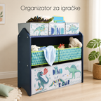 KINDER HOME Dečija polica, Organizator za igračke sa kutijama za odlaganje DINOSAURS
