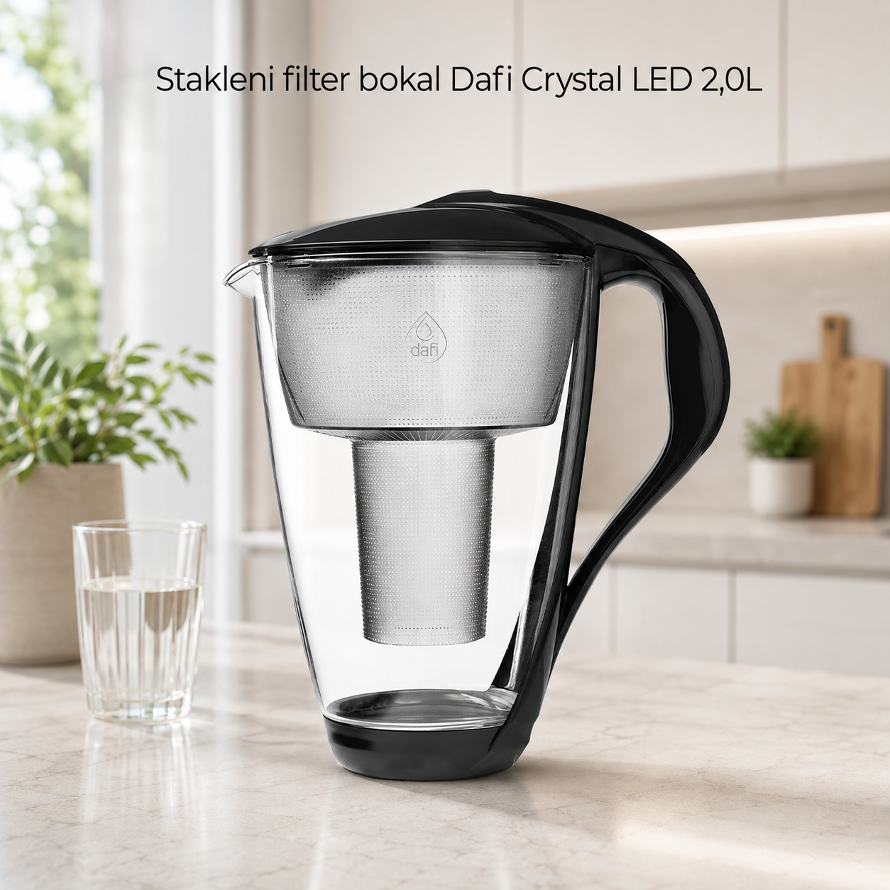Stakleni filter bokal Dafi Crystal LED 2,0L