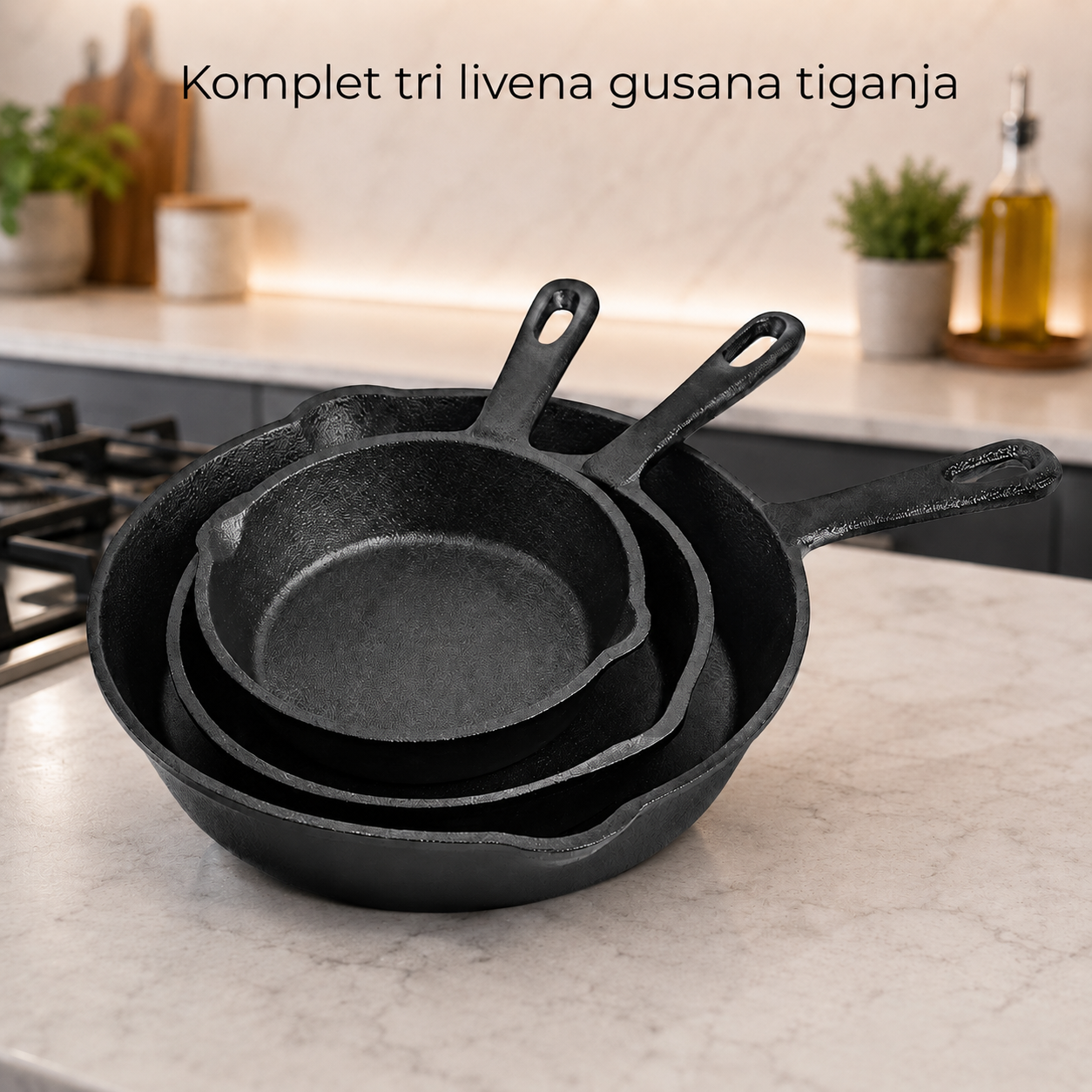 Komplet tri livena gusana tiganja