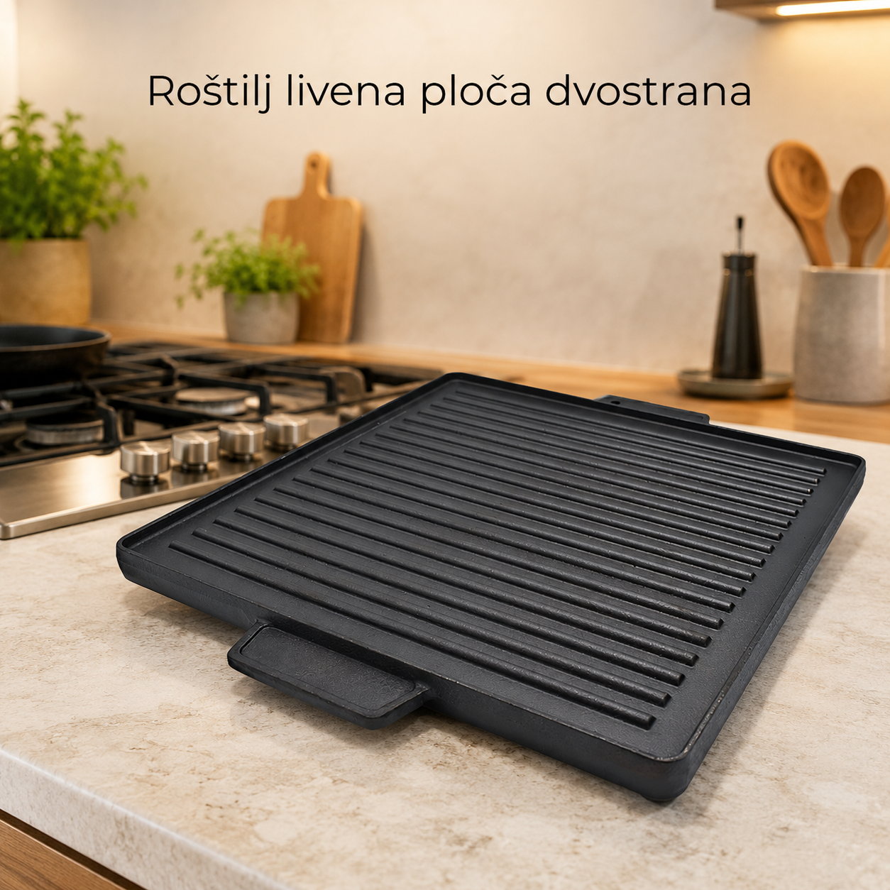 Roštilj livena ploča dvostrana