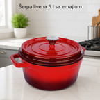 Šerpa livena 5 l sa emajlom