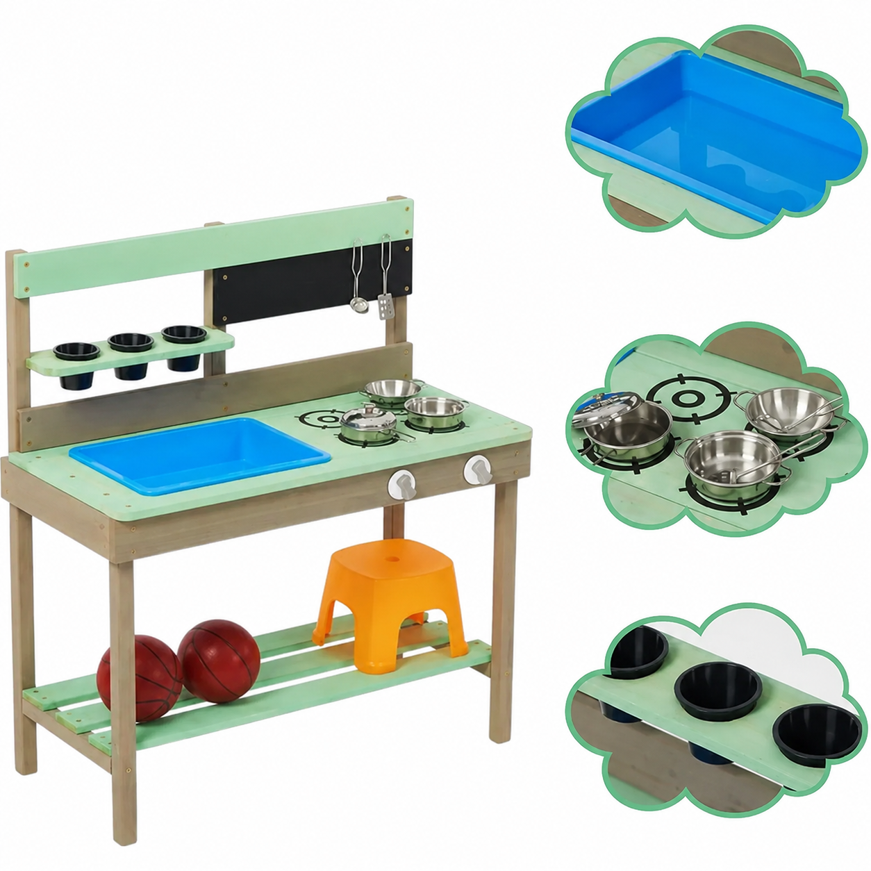 KINDER HOME Dečija drvena kuhinja