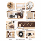 KINDER HOME Montesori drvena tabla za motoriku Medved