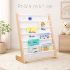 KINDER HOME Drveni dečiji organizator sa policama za igračke i knjige - PSI