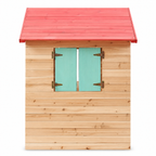 KINDER HOME Dečija drvena kućica za igru na otvorenom - za dvorište i baštu, 115×102×129 cm