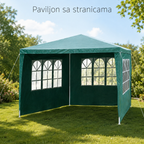Paviljon zeleni sa stranicama 3 x 3m