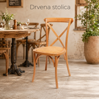 Drvena stolica Cross Back