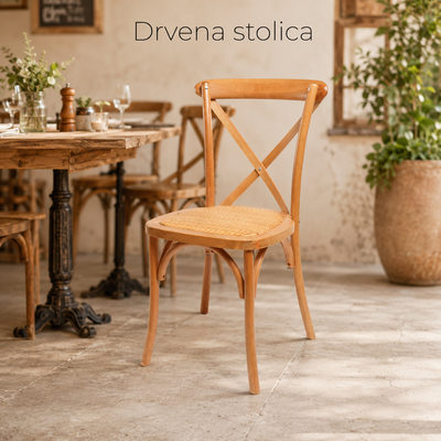 Drvena stolica Cross Back