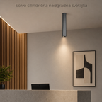 Solvo cilindrična nadgradna svetiljka, 6W, CRNI NIKL LUX0174